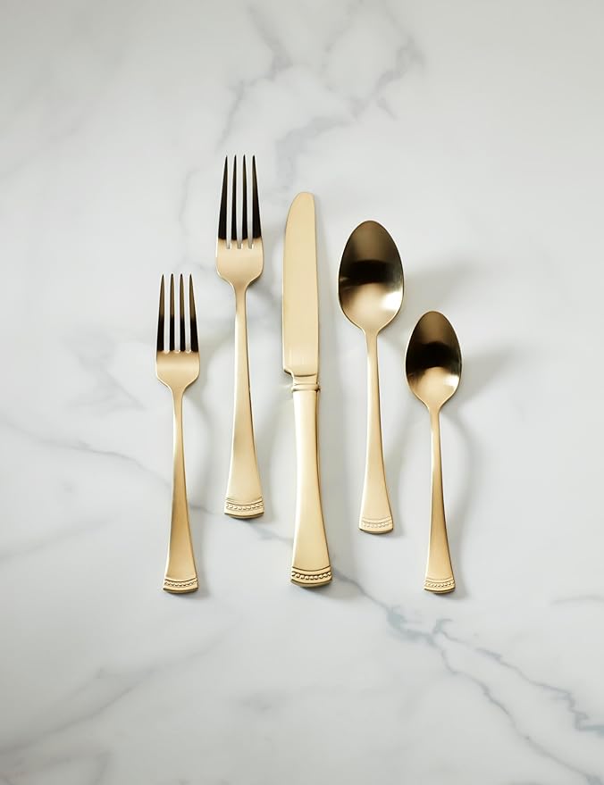 Lenox Portola, 3.40 LB, 20-Piece Flatware Set, Gold