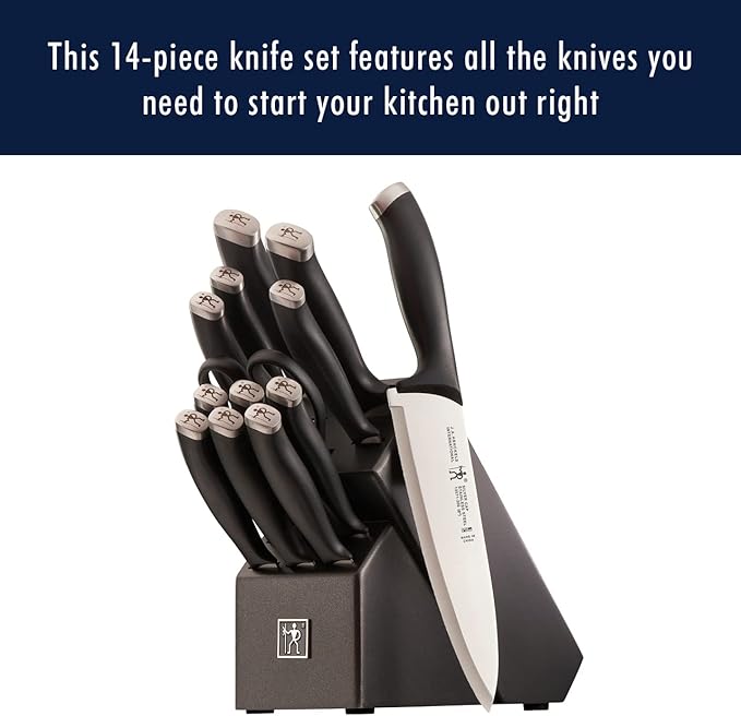 Silvercap 14 Piece Knife Block Set, Black
