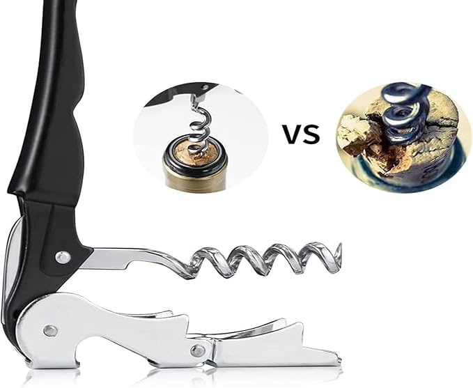 Professional Waiter Corkscrew Wine Openers Set, Heavy Duty Stainless Steel Hinges Wine Key for Restaurant Waiters, Sommelier, Bartenders