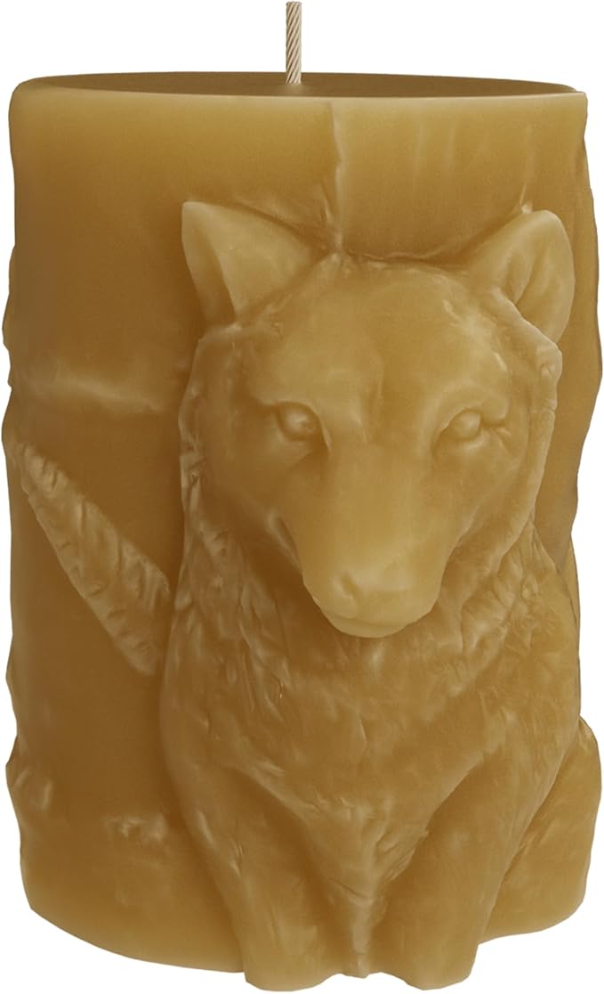 Wolf Cylinder Animal Resin Casting Silicone Mold for Home Decor & Candle Making Wave Spiral Mold