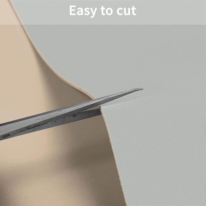 Leather Desk Mat,1.8mm Thick,12x60 Inch Desk Cover,Desk Protector Mat,Dresser Cover Top,Dresser Top Cover,Dresser Top Protector,Desk Covers On Top of Desks(Light Brown+Gray,12×60)