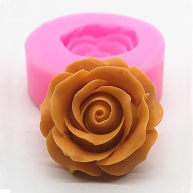 Rose Petal Resin Mold - Circle & Round Shapes, Soap & Candle Mold, Peony Design