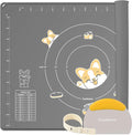 Ourokhome Silicone Baking Mat Sheet and Pastry Dough Cutter, 0.5 Inch Thick 32" X 24" BPA free Silicone Rolling Mat, Non-Stick and Anti-Slip, Dishwasher Safe (Gray)