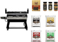 recteq DualFire 1200 Wood Pellet Smoker Grill, Wi-Fi Electric Pellet Grills, Dual Chambers for Hot and Fast + Low and Slow Cooking, DualFire 1200 + Grilling Basics Bundle