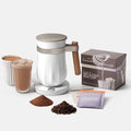 Hot & Cold Drinking Chocolate System - The ALL-NEW Velvetiser from Hotel Chocolat - Kit includes hot chocolate maker, 10 serving taster box, mug and glass - Chalk Edition