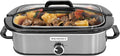 4-Quart Slow Cooker with Casserole Manual Warm Setting - Perfect Kitchen Small Appliance for Family Dinners, Dishwasher Safe Crock, Stainless Steel