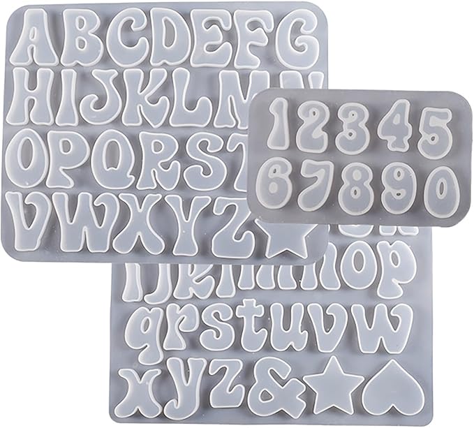 3 Pack Mini Letter Alphabet Resin Casting Soap Making Silicone Mold for Candle Home Decor 3D Animal Mold