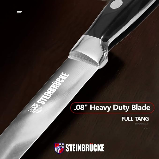 Gioventù Paring Knife 5 inch - Small Kitchen Knife Forged from German Stainless Steel 5Cr15Mov (HRC58), Full Tang, Sharp Paring Knives for Cutting, Peeling, Slicing Fruits and Vegetables