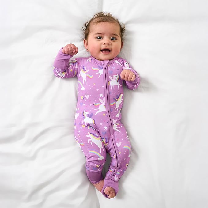 Little Sleepies Pajamas for Baby Boys & Girls, Viscose from Bamboo Baby Pajamas, Preemie & Newborn Sleepers, 2-Way Zipper PJs