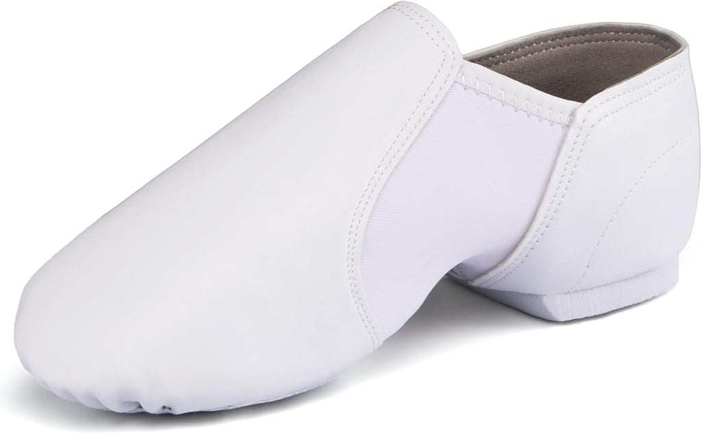 Linodes Unisex 006 PU Leather Upper Slip-on Jazz Shoe for Women and Men's Dance Shoes