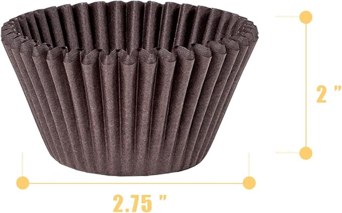 qiqee 300 Count Jumbo Cupcake Liners Coffee Muffin Liners Food Grade Jumbo Size Baking Cups Paper No Smells（Large Size）