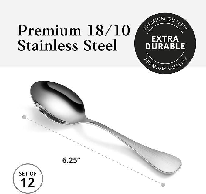 Artaste Rain 18/10 Stainless Steel (Matte, Teaspoon (12-Piece))
