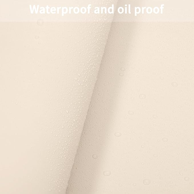 Leather Table Cover,1.8mm Thick,40x40 Inch Table Protector,Table Protector for Dining Room Table,Dining Table Cover,Table Cover Protector.(Off White+Light Gray,40x40)