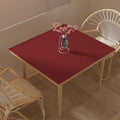 Table Pad - Used for Square Table Waterproof and Easy to Clean Good Flatness Easy to Used for Dining Table(Black+Wine Red 46x46)