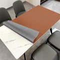 Leather Table Cover,1.8mm Thick,48x72 Inch Table Protector,Table Protector for Dining Room Table,Dining Table Cover,Table Protectors for Rectangle Tables(Brown+Gray,48x72)