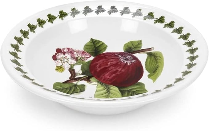 Portmeirion Pomona Collection 6.5" Bowl | Set of 6 | Assorted Fruit Motifs | Made of Fine Earthenware | Dishwasher and Microwave Safe | Made in England