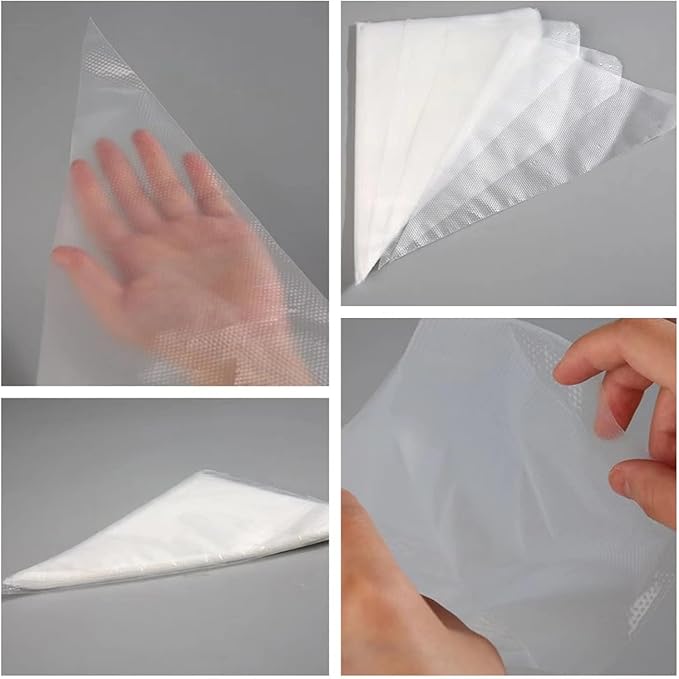 20 Inch icing bags Disposable, Large Pastry Bags Disposable Cake Decorating Bag 100 Count, Thick Plastic Non-Slip Anti-Burst Cake Bags for Frosting Decorating Cake Cupcake Cookie, Easy to Squeeze