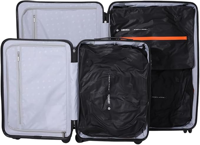 ABENCA Vacuum Storage Bags for Travel with Wireless Pump, Finder Tags, Compression Space Saver Bags, Reusable Vacuum Seal Packing Cube for Suitcases and Backpack.B