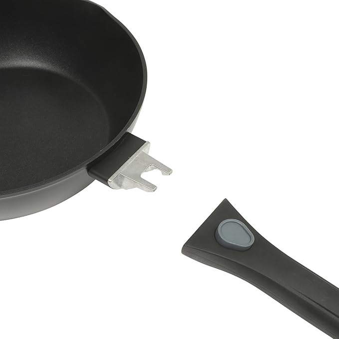 Oster SmartHandle Advance 13-Piece Nonstick Cookware Set – Matte Black Finish, Induction Base, Detachable Handles, Forged Aluminum, Oven & Dishwasher Safe, With Utensils & Pan Protectors