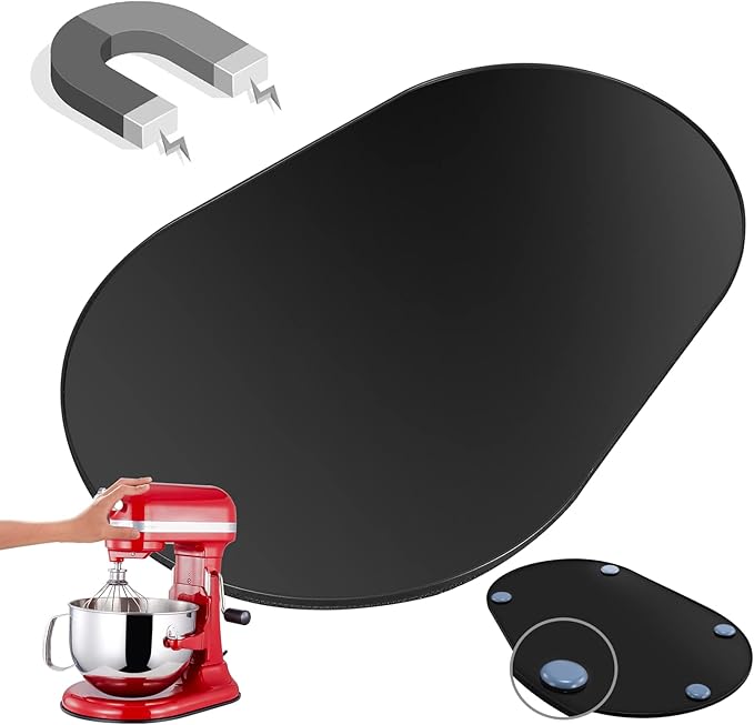 Mixer Mat Slider for KitchenAid 5-8 Qt Tilt Head Stand Mixer - Bamboo Kitchen Appliance Sliding Tray Mixer Mover Slider Board Compatible with Kitchen aid 5-8 Qt Stand Mixer, KitchenAid Artisan