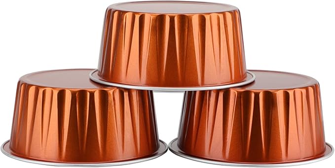 EUSOAR Dessert Cups With Lids, 5 OZ 100pcs Baking Cups with Lids,125ml Snacks Desserts Flan, Recyclable Economical Catering Gathering Club Shower Wedding Party Favor Baking Cups-Caramel