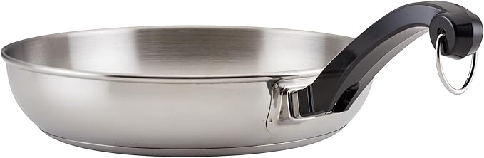 Farberware Classic Series Stainless Steel Pots and Pans with Baking Sheet Pan, Cooking Tools, and Lids, Induction Ready, Dishwasher Safe, 10 Piece Cookware Set, Metal Utensil Safe - Stainless Steel