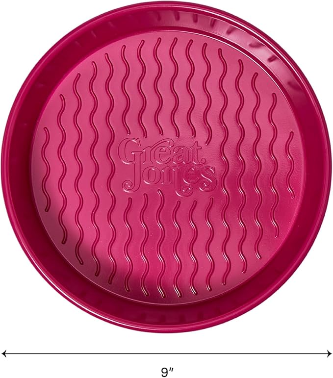 Great Jones Patty Cake (Raspberry)| Nonstick 9-Inch Round Cake Pan | Heavy-Duty Aluminized Steel | Easy Release Coating | Oven-Safe Up to 450°F | Even Heat Distribution | Dishwasher-Friendly