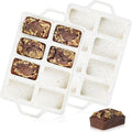 CAKETIME Mini Loaf Pans, Metal Reinforced Frame Silicone Bread Loaf Pans 8 Cavities Nonstick for Baking Cornbread, Mini Bread, Brownie, Cheesecake, Chocolate 2 Pack Confetti
