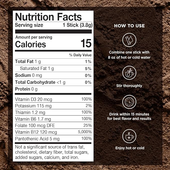 VitaCup Genius Instant Coffee Packets, Increase Energy & Focus, Keto Coffee, Serve Hot or Cold Brew, MCT Oil, Turmeric, B Vitamins, D3, Bold & Smooth,100% Arabica Coffee in Single Serve Sticks, 72 Ct