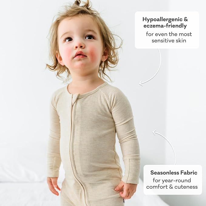 Little Sleepies Pajamas for Baby Boys & Girls, Viscose from Bamboo Baby Pajamas, Preemie & Newborn Sleepers, 2-Way Zipper PJs
