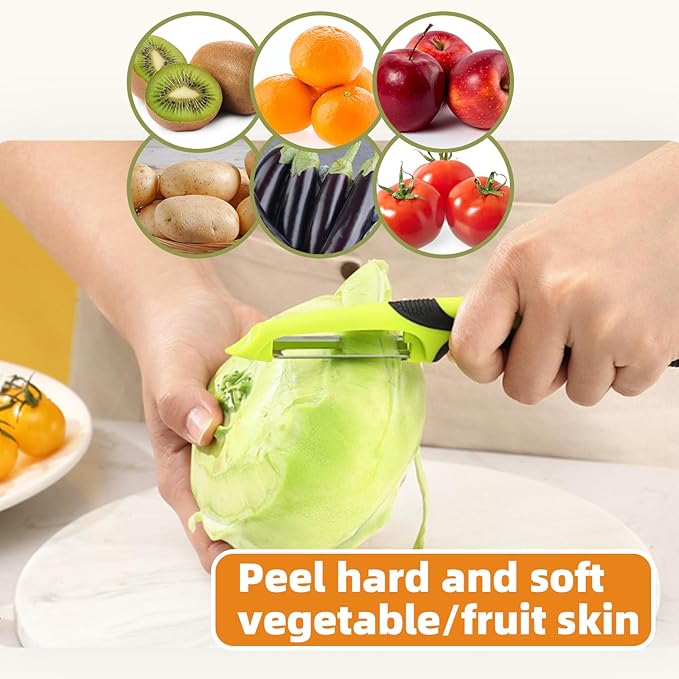 Trez Treamer Vegetable Peelers for Kitchen,6PCS P Peelers Stainless Steel Potato Carrot Veggie Zucchini Cucumber Apple Peeler,Ultra-thin Peeling (6 P Peelers)