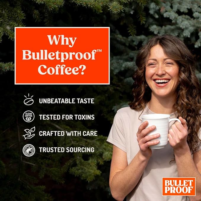 Bulletproof Original Medium Roast Ground Decaf Coffee, 12 Ounces (Pack of 3), Clean Coffee Tested for Toxins, Packaging May Vary