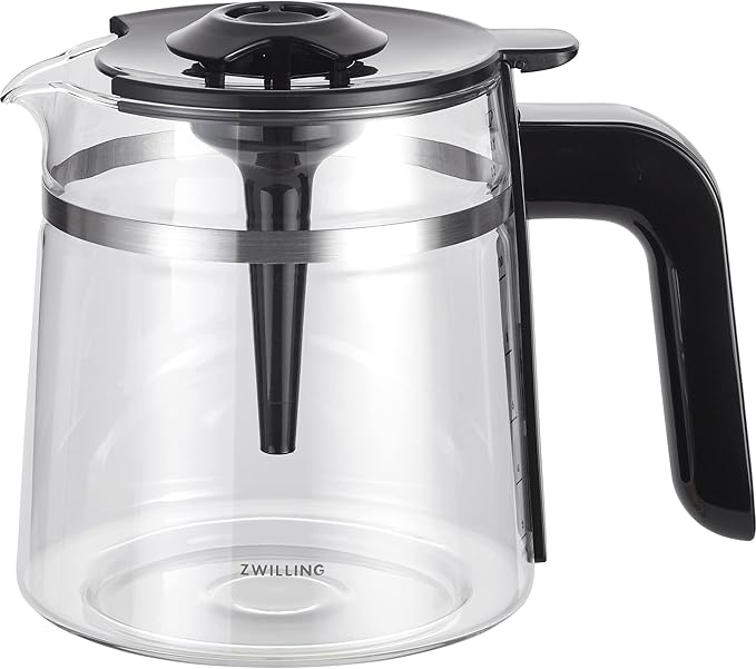 ZWILLING Enfinigy Glass Drip Coffee Maker 12 Cup, Awarded the SCA Golden Cup Standard, Black