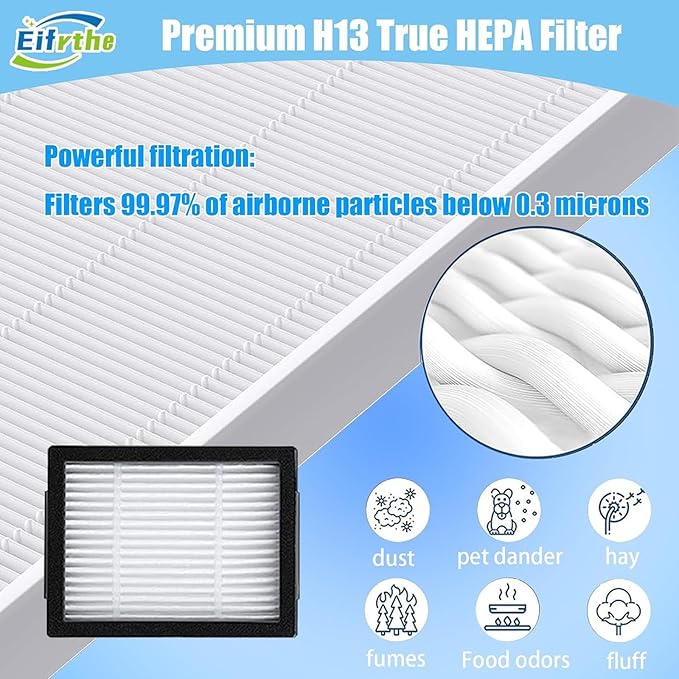 32 Pack Replacement Parts Kit Compatible with iRobot Roomba Combo j7+ Plus, Combo j9+,Combo 10 Max Vacuum, Includes 2 set Roller Brushes, 6 Mop Pads, 6 HEPA Filters, 8 Side Brushes, 6 Dust Bags