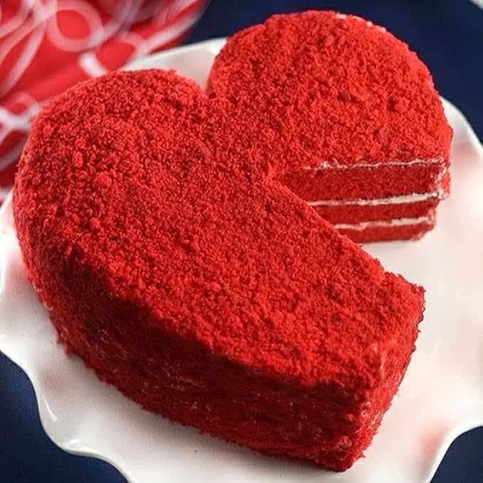 Set of 2 Heart-shaped cake pan, heart-shaped cake tin, aluminum, 8-inch heart-shaped, for weddings, parties, family and other occasions cake (8 x 2 Inch,Set of 2)