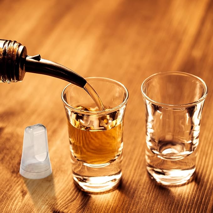 Chengu 36 Pieces Liquor Bottle Toppers for Liquor Pour Bottle Covers Universal Pour Dispenser Bar Dust Translucent Rubber Spout Covers for Home Kitchen Tools Supplies