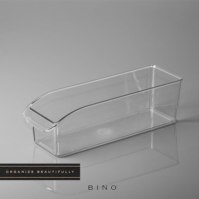 BINO | Plastic Storage Bins, Small | THE CURVE COLLECTION | Multi-Use Organizer Bins | Storage Containers Kitchen, Pantry and Home Organization | Fridge Organizers | Pantry Organization and Storage