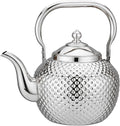 SANQIAHOME 1200ml teapot with Infuser stainless steel Water Boilers lifting handle Tea Maker Water Kettle for Induction/Gas silver