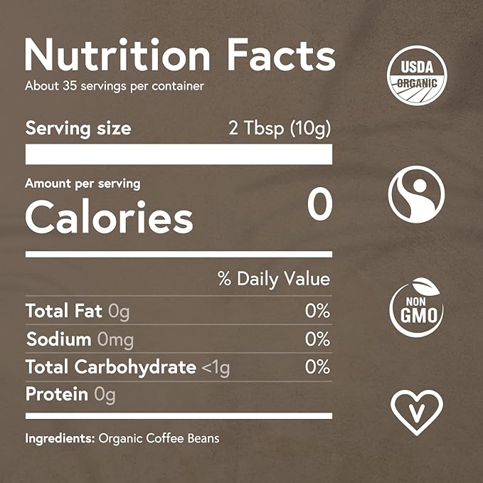 Fabula Coffee Decaf Dark Roast Whole Beans - Organic - Low Acid - Single Origin - Non-GMO - Mold Free - 12 Ounce