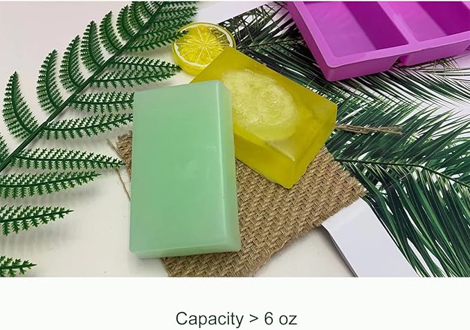 Rectangle Silicone Soap Mold 4oz Large Soap Molds for Soap Making,Rectangle Silicone Mold for Soap