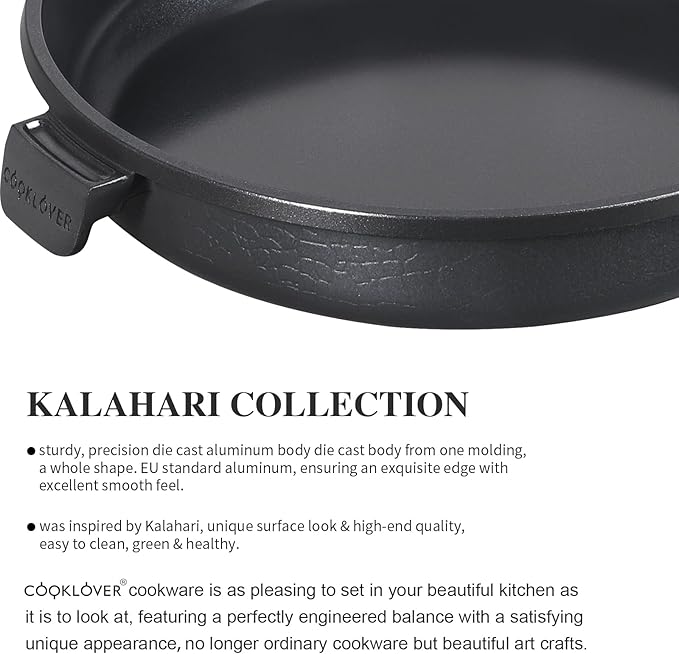 COOKLOVER Nonstick Ceramic Fry Pan, Non-Toxic, PTFE&PFOA Free, Induction Compatible Egg Skillet Frying Pan with Heat Resistant Handle, 11 Inch – Gray