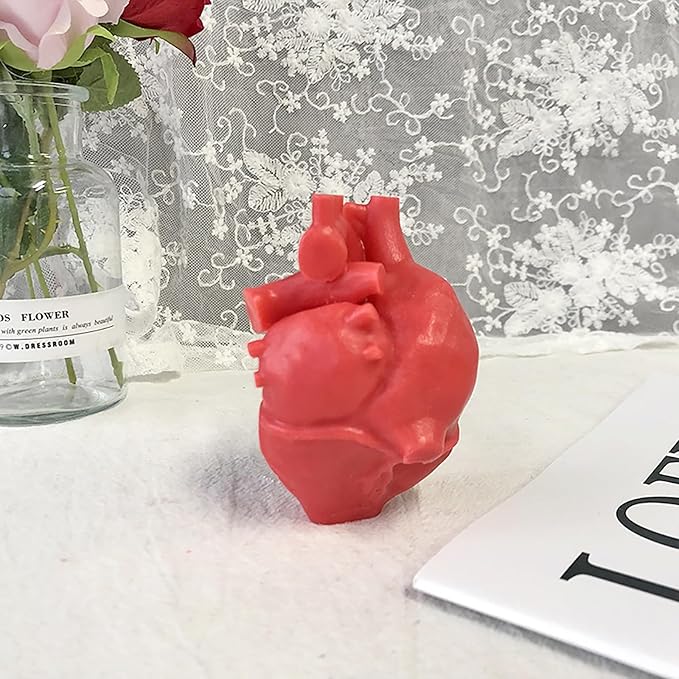 Organ Heart Silicone Resin Casting & Soap Making Molds - 3D Animal Shapes for Candle Making & Home Decor