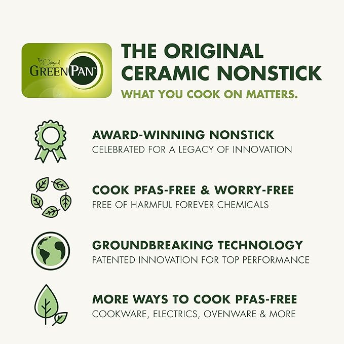 GreenPan Hybrid 13 Piece Nonstick Stainless Steel Cookware Set, APEX Tri-Ply Thermobond PFAS-Free Ceramic Pots & Pans, Induction & All Cooktop Compatible, Oven Temp to 850°F, Dishwasher Safe, Silver
