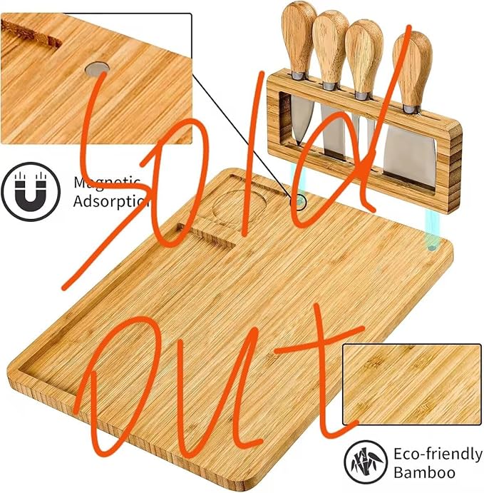 Cutting Boards for Kitchen Non Slip Wood Juice Groove Chopping Board Kitchen Essential House Warming Hostess Host Gift Serving Tray for Christmas Wedding Birthday Anniversary Morandi Orange