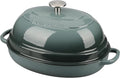 Enameled Oval Cast Iron Dutch Oven Pot with Lid, Bread Dutch Oven for Sourdough Bread Baking, 6QT, Slateblue