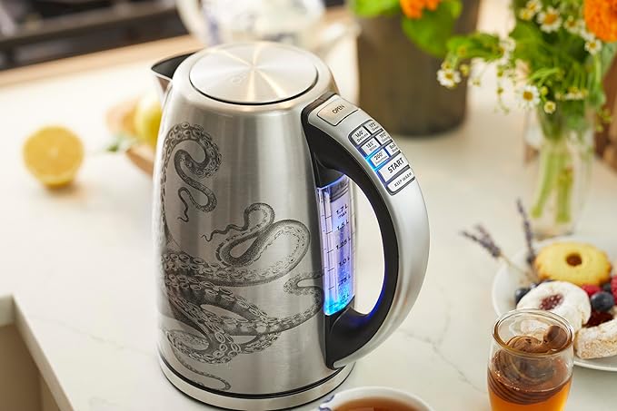Cuisinart Caskata PerfecTemp 1.7-Liter Electric Kettle, Cordless Electric Tea Kettle, 1500W for Fast Heat-Up, 6 Preset Temperatures, 30-Minute Keep Warm, Stay Cool Nonslip Handle, CPK-17P1CK