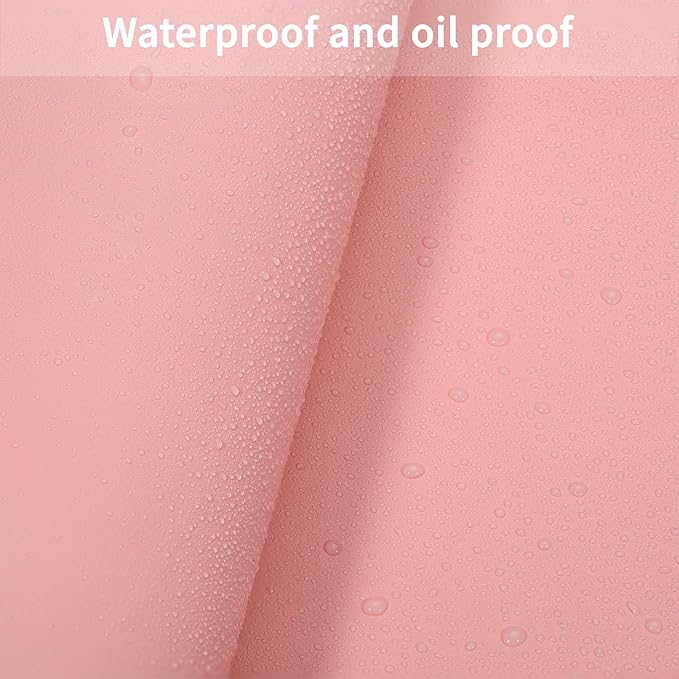 Leather Desk Mat,1.8mm Thick,16x60 Inch Desk Cover,Desk Protector Mat,Dresser Cover Top,XL Desk Mat,Table Top Protector,Dresser Protector Top(Pink+Silvery,16x60)