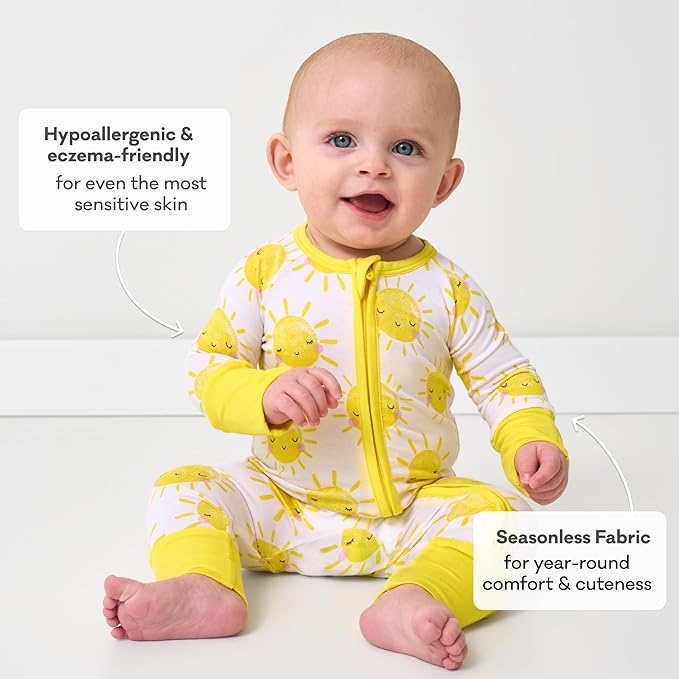Little Sleepies Pajamas for Baby Boys & Girls, Viscose from Bamboo Baby Pajamas, Preemie & Newborn Sleepers, 2-Way Zipper PJs
