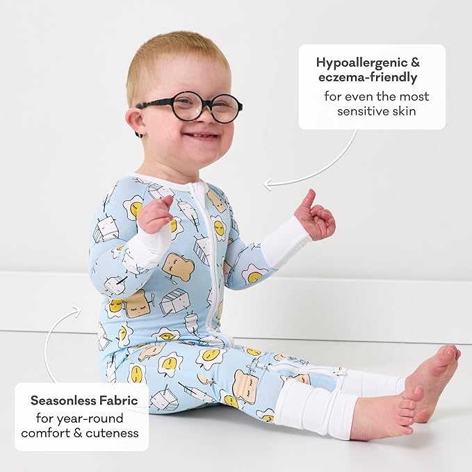 Little Sleepies Pajamas for Baby Boys & Girls, Viscose from Bamboo Baby Pajamas, Preemie & Newborn Sleepers, 2-Way Zipper PJs