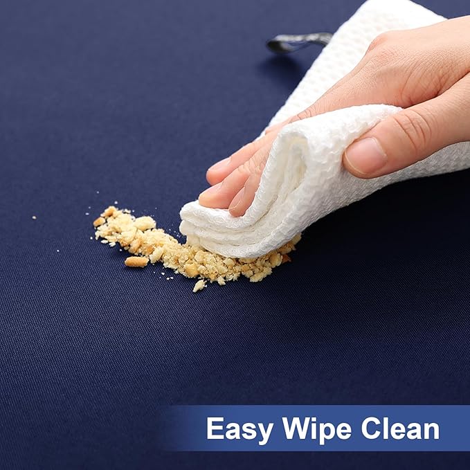 homing Rectangle Table Cloth Cover, Waterproof Polyester Elastic Fitted Tablecloth, Fits for 6 Foot Folding Tables, Washable Table Protector for Picnic, Camping, Outdoor (Navy Blue, 36" x 72")